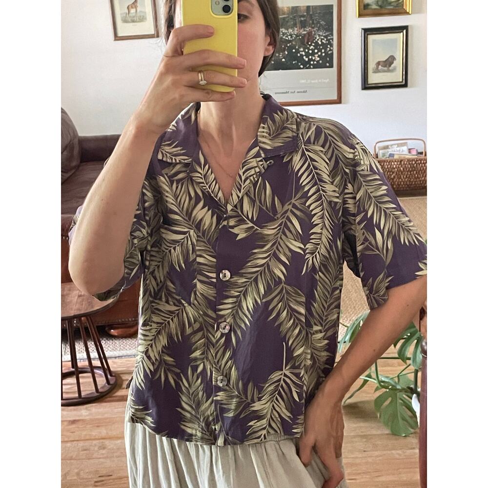 Hawaiian Shirt Vintage Raw Silk